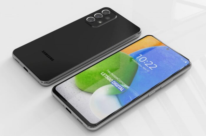 Galaxy A73 5G renders anteprima 2