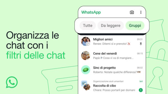 WhatsApp filtri di chat a cosa servono