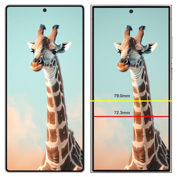 Galaxy S25 Ultra design frontale vs Galaxy S24 Ultra