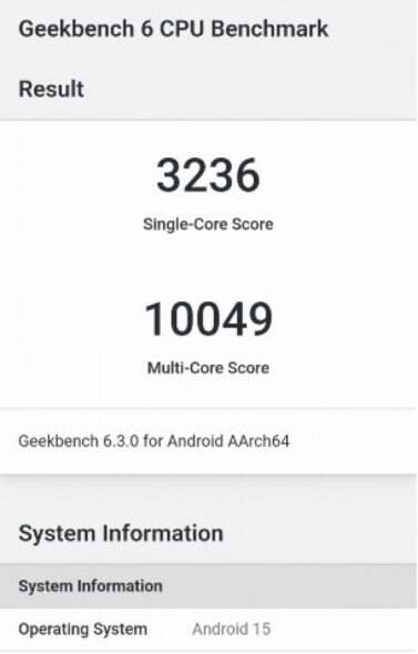 GeekBench OnePlus 13