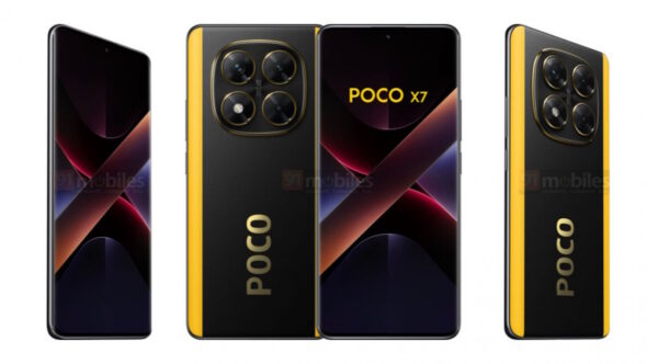 Poco X7 e X7 Pro si mostrano in immagini render design