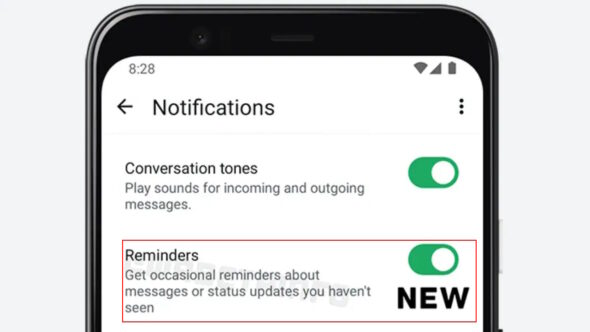 WhatsApp promemoria su stato e messaggi non letti